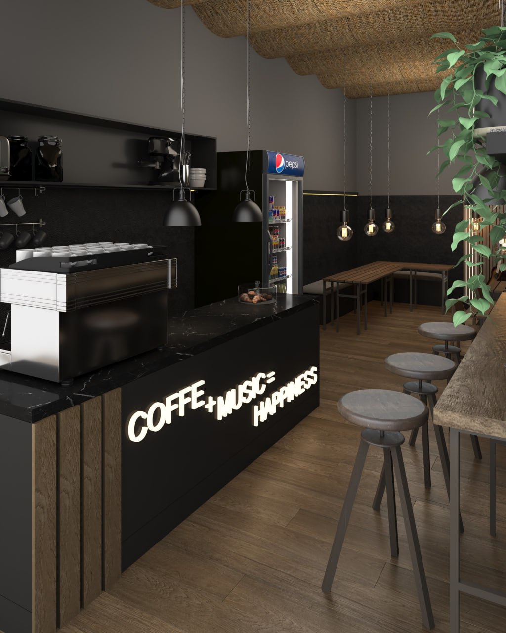 طراحی کافی شاپ مدرن